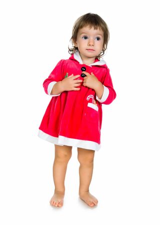 Christmas cute kidの写真素材