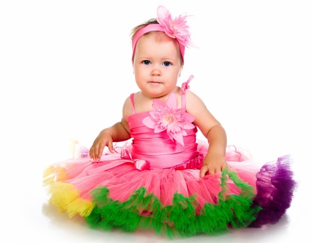 Little girl in fairy costumeの写真素材
