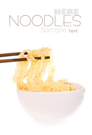 noodle with pinch chopsticksの写真素材