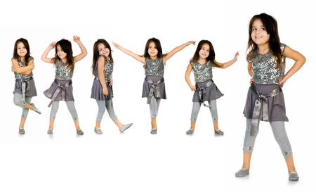 Cute little girl danceの写真素材