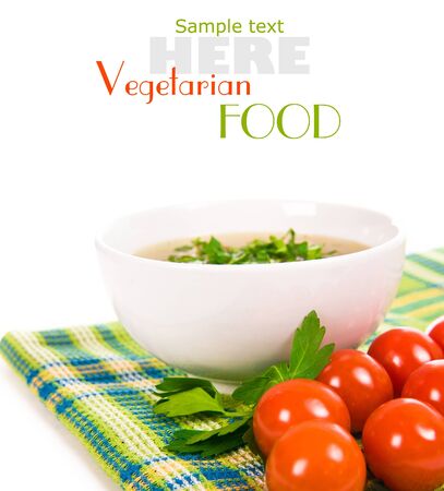 Minestrone vegetable soupの写真素材