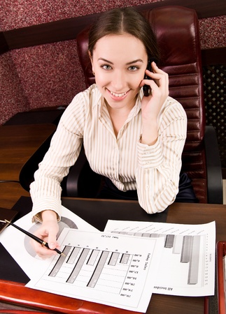 business woman at the officeの写真素材