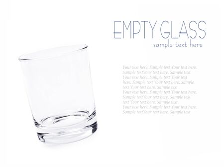 Empty glass on a white backgroundの写真素材