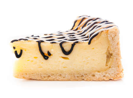 piece of cake on a white backgroundの写真素材