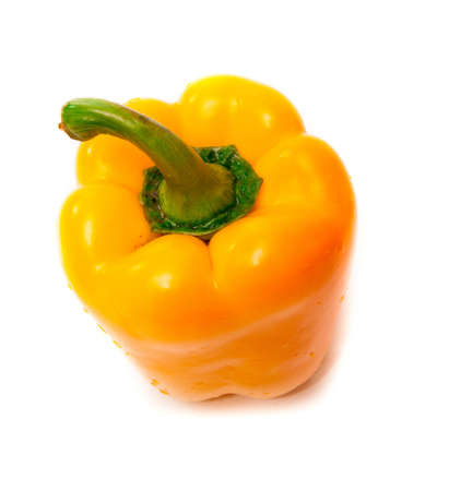 ripe pepper on a whie backgroundの写真素材