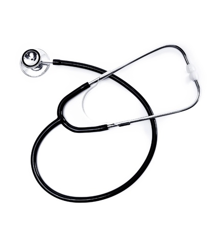 Stethoscope on a white background closeupの写真素材