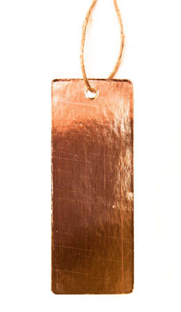 blank price tags on white backgroundの写真素材