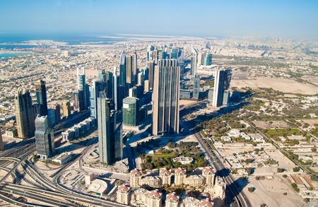 The business district of Dubaiの写真素材