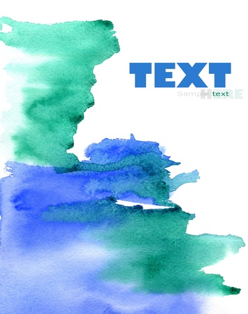 Watercolor abstract hand painted background  Made myself の写真素材