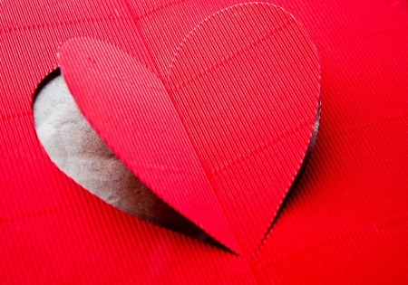 card with a red heart for a Valentine s dayの写真素材