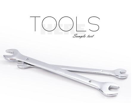 Wrench isolated on whiteの写真素材