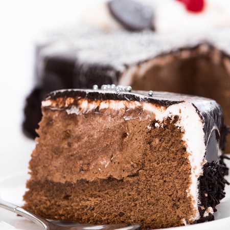 sweet cake ower white backgroundの写真素材