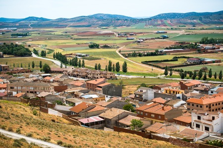 panoramic view of a small town in southern Spain, Consuegraの写真素材