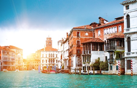 Canal Grande in Venice, Italyの写真素材
