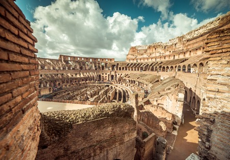 Coliseum interior Rome, Italy.の写真素材
