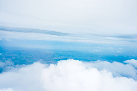 Cloudscape. Blue sky and white cloud. Sunny day