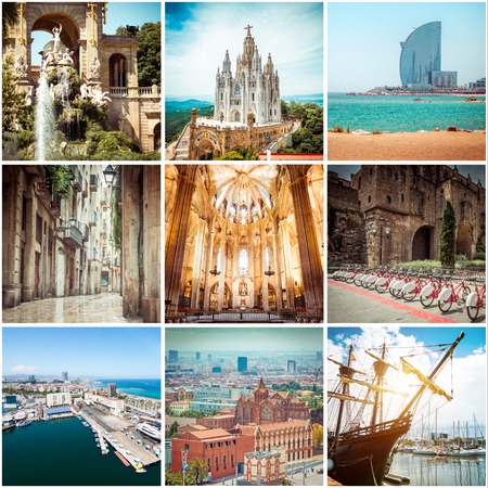 Set of photos from Barcelona. Spainの写真素材