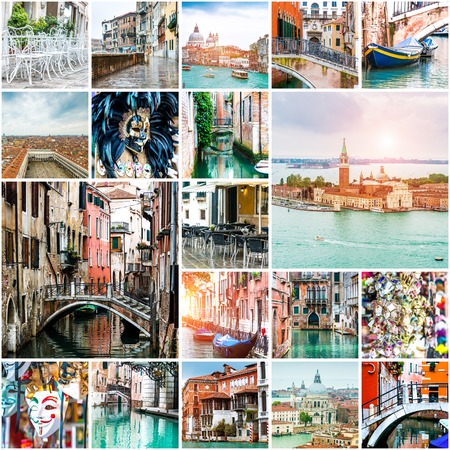 Set of photos from Venice. Italyの写真素材