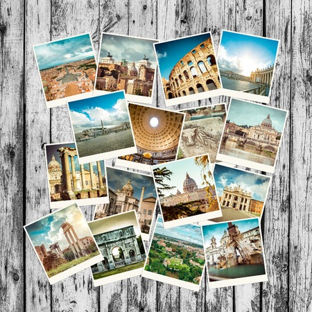 Set of photos from Rome. Italyの写真素材