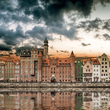 views of the waterfront in  Gdansk. Poland