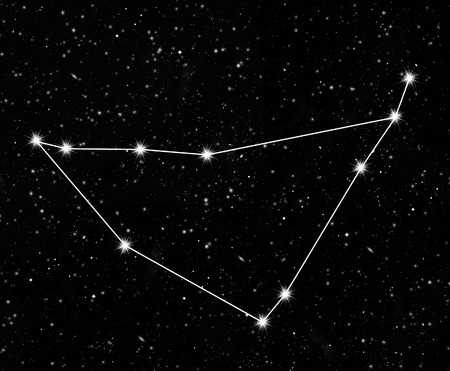 constellation Capricornus against the starry skyの写真素材