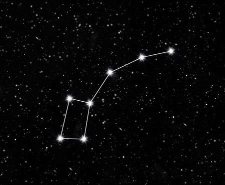 constellation little Dipper against the starry skyの写真素材