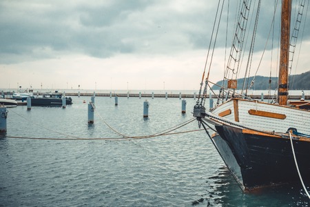 yachts on the quay in Sopot. Polandの写真素材