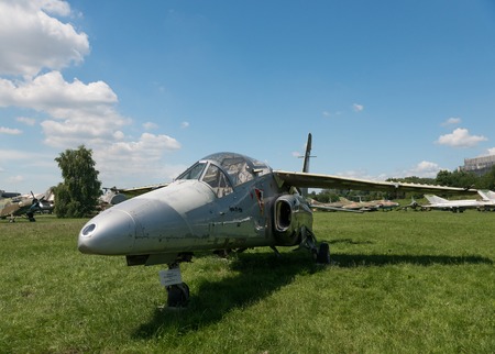 KRAKOW MUSEUM OF AVIATION, POLAND - JUL,  2015:  Exhibition plane in the aviation Museum in Krakow, Poland on July, 2, 2015. In summer often airshows take place here.のeditorial素材