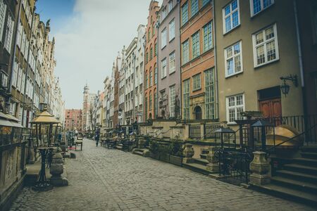 Long Market street in GdanskGdansk. Old Townの写真素材