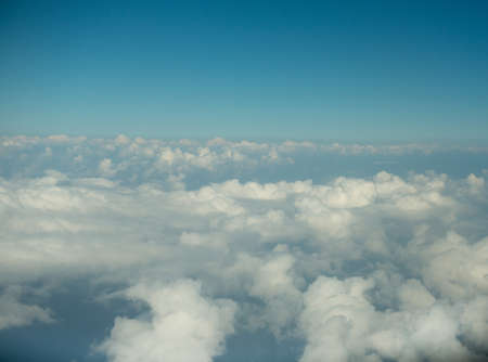 Blue sky and white cloudの写真素材