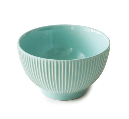 new ceramin empty bowl isolated on white backgroundの写真素材