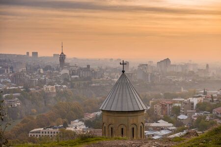 Old domes of Tbilisi, Georgia, birds-eye view