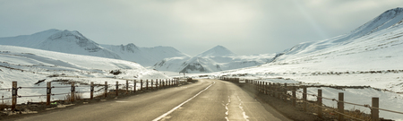Winter road in Georgia