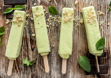 homemade fruit ice creamの写真素材