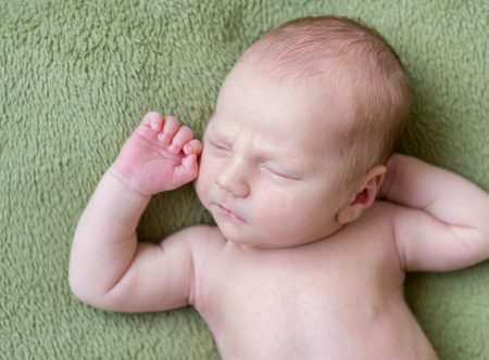 lovely newborn babyの写真素材