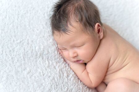 sweet sleeping newborn baby