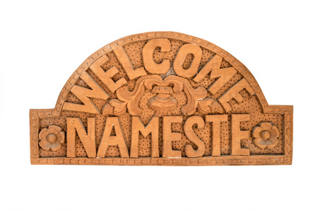 welcome Nepal isolatedの写真素材