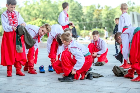 People celebrate Vyshyvanka Day, Kharkiv, Ukraineのeditorial素材