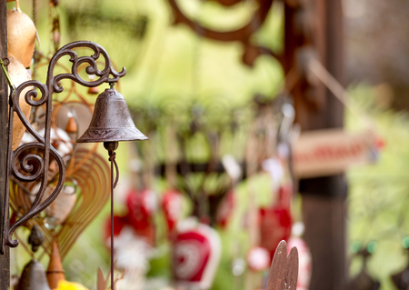 Closeup view of forged bellの写真素材