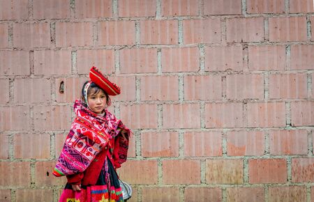 Little girl in national clothing