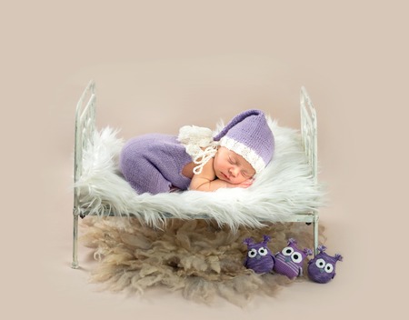 Cute baby sweetly sleepingの写真素材