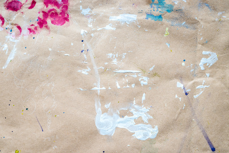 Abstract drawing at watercolor paperの写真素材