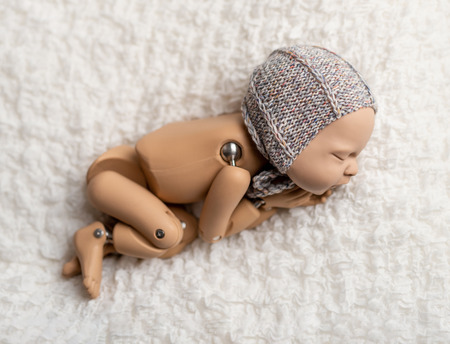 Mannequin of newborn for photo posingの写真素材