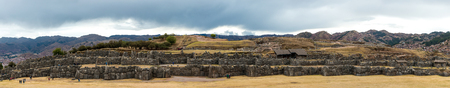 Ruined castle Saksaywaman in Peruの写真素材