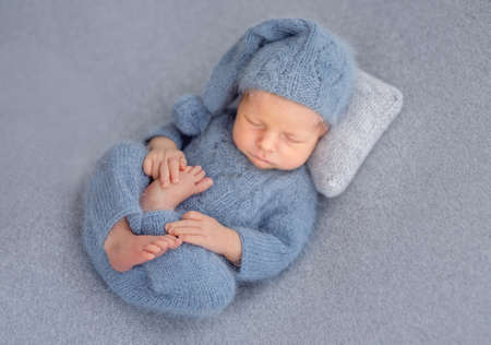 Sleeping newborn baby photoshootの写真素材