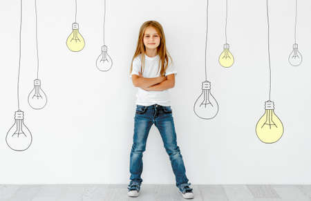 Girl and her fantasiesの写真素材