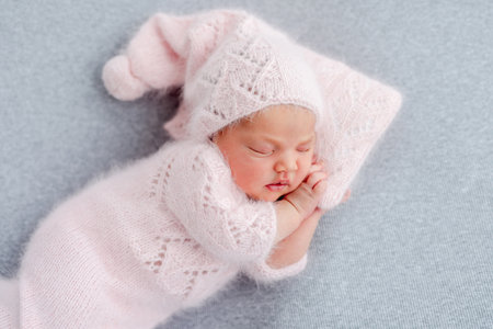 Newborn girl photoshootの写真素材