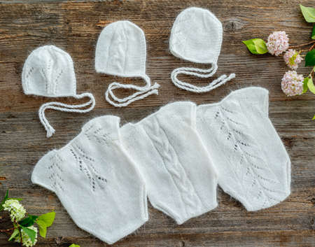 Newborn clothes compositionの写真素材