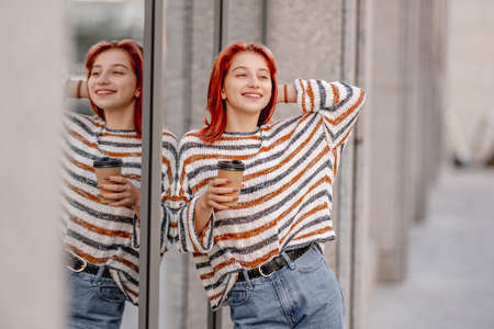 Girl with coffee cup