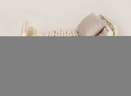 Furniture bed for newborn photoshootの写真素材